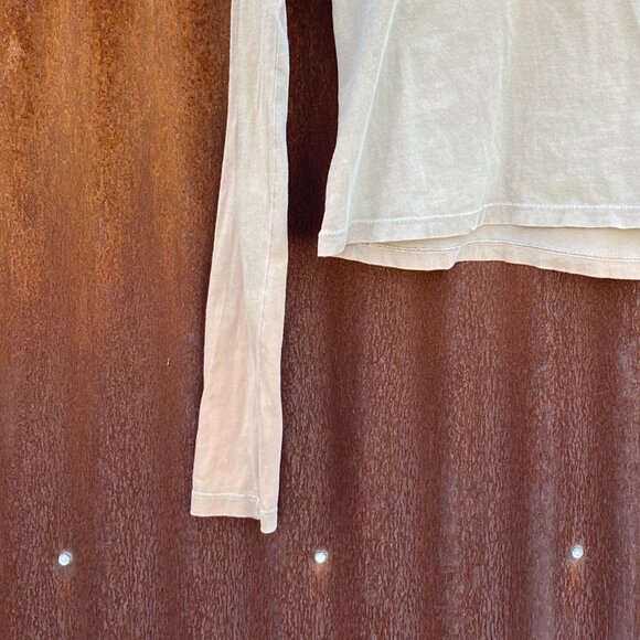 Buck Mason Burnt Olive Venice Wash Pima L/S Boxy Crew - XS women - Picture 5 of 10